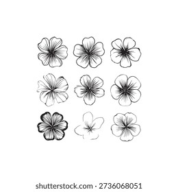 Hardy Geranium line art timeless nature inspired artwork