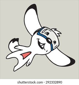 The hare the aeronaut with delight flies on the sky for the account of the ears