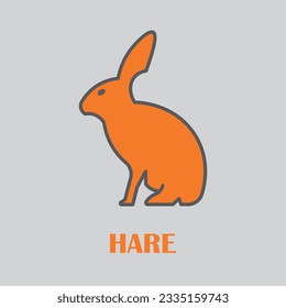 Hare animal illustration design that is suitable for your business.