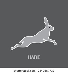Hare animal illustration design that is suitable for your business.