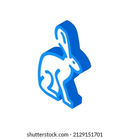 hare animal isometric icon vector. hare animal sign. isolated symbol illustration