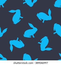 Hare background. Seamless pattern for your designs: wallpaper, pattern fills, web page background, surface textures.