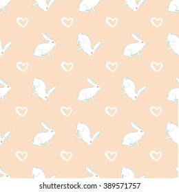 Hare background. Seamless pattern for your designs: wallpaper, pattern fills, web page background, surface textures.