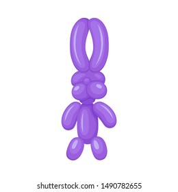 Hare from balloons. Vector illustration on a white background.