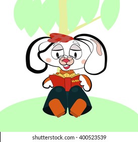 hare with book