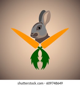 Hare with carrots
