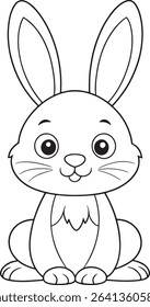 Hare coloring page for cartoon animal fun and creative kids coloring activities