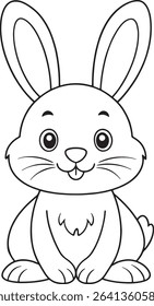 Hare coloring page perfect for kids Easter themed coloring fun and activities
