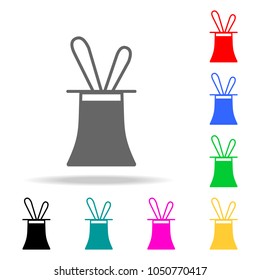 hare from the conjurer's hat icon. Elements of party multi colored icons. Premium quality graphic design icon. Simple icon for websites, web design, mobile app, info graphics on white background