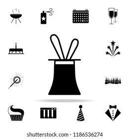 hare from the conjurer's hat icon. Party icons universal set for web and mobile