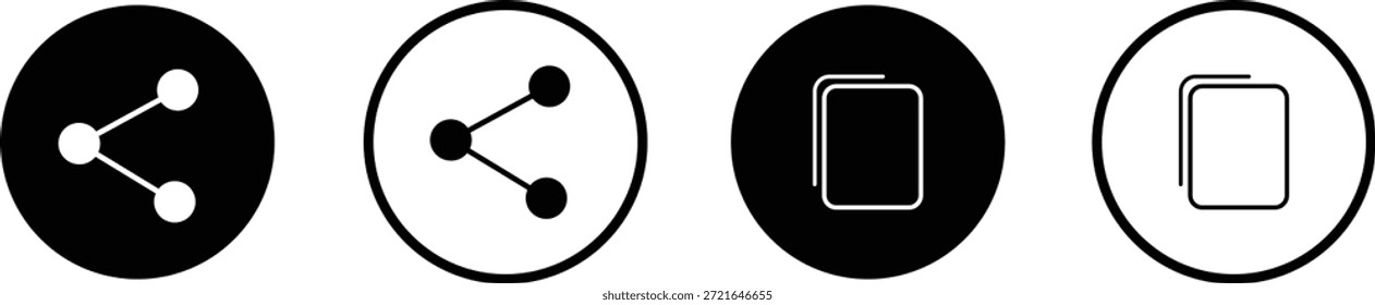 Conjunto de iconos de App de liebre y copia