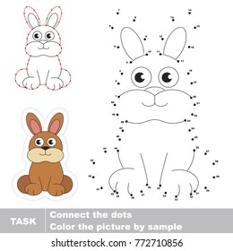 Hare. Dot to dot educational game for kids.