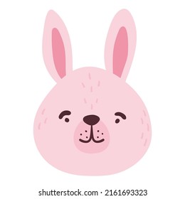 С ute la cara de un animal divertido, la cabeza. С artoon aislado ampollas. Ilustración vectorial para la impresión en prendas de vestir para niños, tarjetas de felicitación, guardería, pegatinas, papel, decoración de habitación