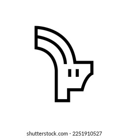 Icono de la cabeza de la liga en estilo de arte de línea para imprimir y diseñar.Ilustración vectorial.
