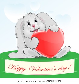 Hare with a heart a congratulation
