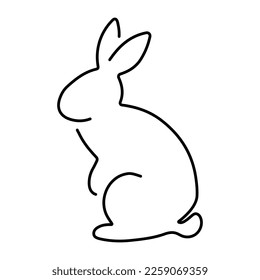 hare icon isolated on white background, vector illustration.