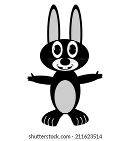 Hare icon on white background. Vector illustration.
