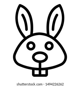 Hare icon. Outline hare vector icon for web design isolated on white background