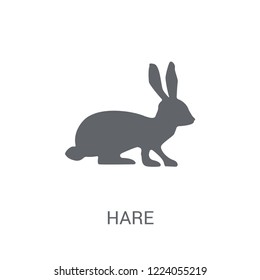 Hare icon. Trendy Hare logo concept on white background from animals collection. Suitable for use on web apps, mobile apps and print media.