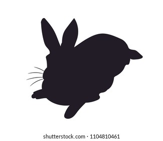 hare lies, silhouette, vector, white background