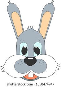 hare on white background