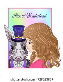Hare or rabbit in the hat from the fairy tale