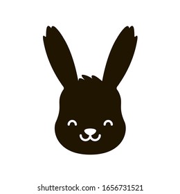 Hare rabbit icon on white background. Vector illustration in trendy flat style. EPS 10.