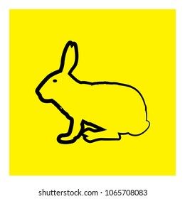 hare. rabbit icon vector