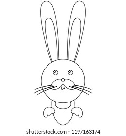 Hare, rabbit icon. Vector illustration of a cartoon rabbit, hare. Funny bunny rabbit.