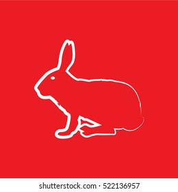 hare rabbit Icon Vector Illustration
