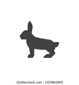 Hare side view vector icon. filled flat sign for mobile concept and web design. Hare glyph icon. Rabbit symbol, logo illustration. Pixel perfect vector graphics