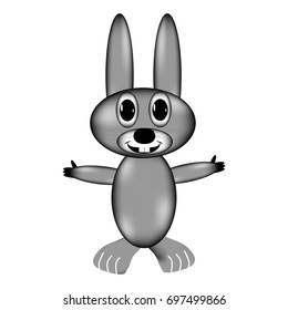 Hare sign icon on white background. Vector illustration.
