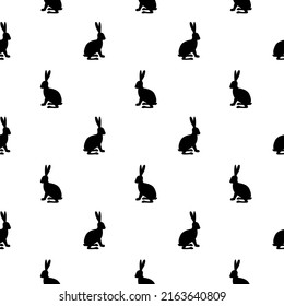 Hare silhouettes seamless pattern. Vector illustration