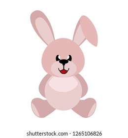Hare, simple color image, children's toy