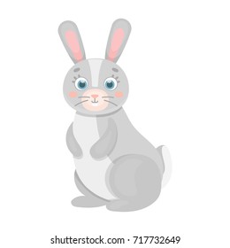 Hare, single icon in cartoon style. Hare, vector symbol stock illustration web.