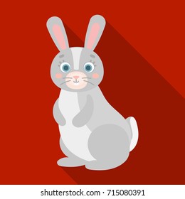 Hare, single icon in flat style.Hare, vector symbol stock illustration web.