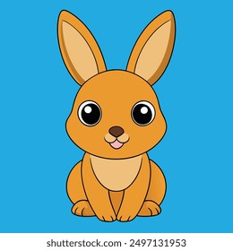 Hare vector with cartoon clipart and line art design. Ideal for digital and print projects, including posters, t-shirts, and more. Perfect for creative use.