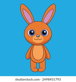 Hare vector with cartoon clipart and line art design. Ideal for digital and print projects, including posters, t-shirts, and more. Perfect for creative use.