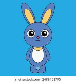 Hare vector with cartoon clipart and line art design. Ideal for digital and print projects, including posters, t-shirts, and more. Perfect for creative use.