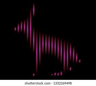 Hare vector icon. Animal symbol- Vectorgrafik. nVector line image isolated.