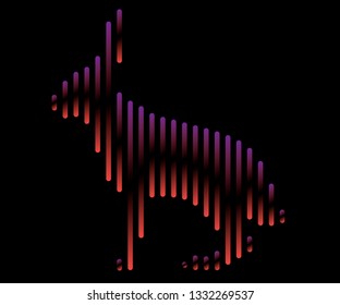 Hare vector icon. Animal symbol- Vectorgrafik. nVector line image isolated.
