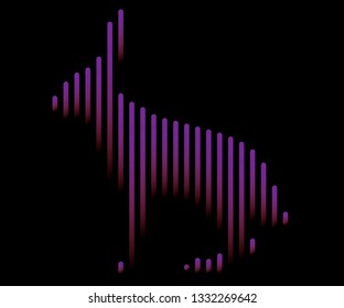 Hare vector icon. Animal symbol- Vectorgrafik. nVector line image isolated.