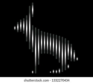 Hare vector icon. Animal symbol- Vectorgrafik. nVector line image isolated.