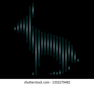 Hare vector icon. Animal symbol- Vectorgrafik. nVector line image isolated.