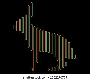 Hare vector icon. Animal symbol- Vectorgrafik. nVector line image isolated.