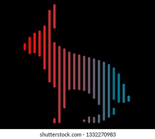 Hare vector icon. Animal symbol- Vectorgrafik. nVector line image isolated.