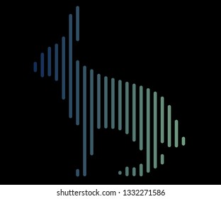 Hare vector icon. Animal symbol- Vectorgrafik. nVector line image isolated.