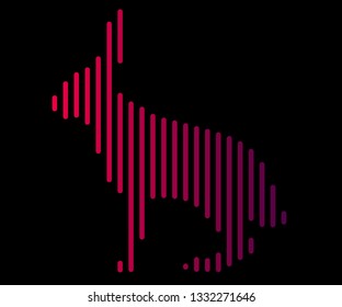 Hare vector icon. Animal symbol- Vectorgrafik. nVector line image isolated.