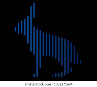 Hare vector icon. Animal symbol- Vectorgrafik. nVector line image isolated.