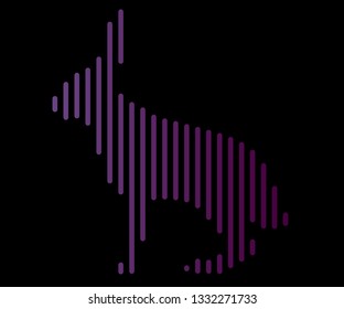 Hare vector icon. Animal symbol- Vectorgrafik. nVector line image isolated.